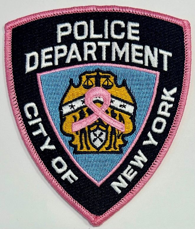 CITY OF NEW YORK POLICE DEPARTMENT - PINK SHOULDER PATCH.
